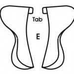 Abb. E Schematische Darstellung des Extraweiten-Kissenkanals mit Laschen (Tabs)